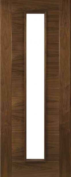 Deanta Seville Prefinished Walnut Glazed 1 Light Internal Fire Door