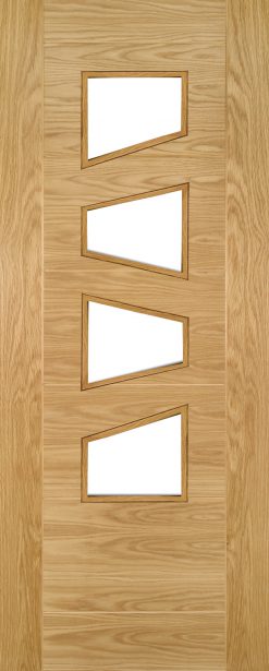 Deanta Seville Prefinished Oak Glazed (4 Light Slanted) Internal Door