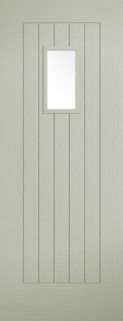 LPD French Sage Embossed Suffolk 1L Door with Clear Glass