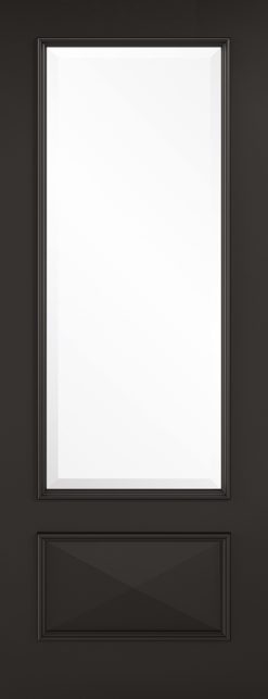 LPD Internal Black Knightsbridge 1L Door with Clear Glass