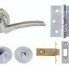 Atlantic Handles Swell Satin Chrome Bathroom Latch Pack