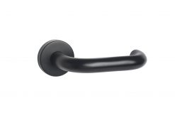 Atlantic Handles Return to Door Safety Lever 19mm on Round Rose in Matt Black Pair of Handles