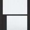 LPD Black Chelsea 4 Light Reeded Glass Internal Door