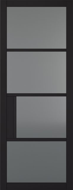 LPD Black Chelsea 4 Light Tinted Glass Internal Door