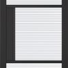 LPD Black Tribeca 3 Light Reeded Glass Internal Door