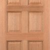 LPD Carolina 6 Panel Dowel Unglazed Hardwood External Door
