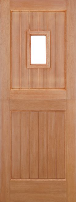 LPD Barnburgh 1 Light Straight Top Hardwood Unglazed External Door