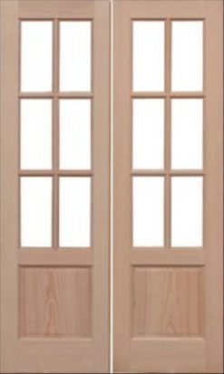 LPD External Hemlock 'GTP' Unglazed 2 Panel Door Pair