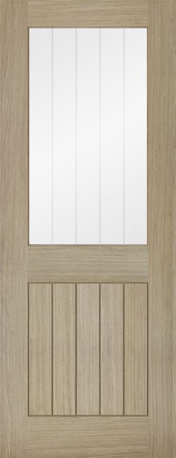 LPD Internal Light Grey Belize 1 Light with Silkscreen Glass (Half Light) Door