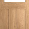 LPD Internal Oak Top Light For Glazing DX 30 Style Door
