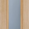 LPD Oak Side Light with Frosted Glass Double Glazed
