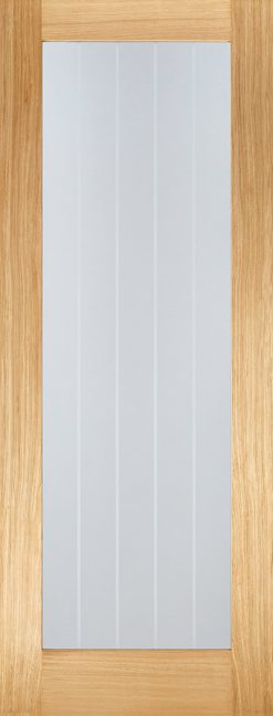 LPD Internal Pre-finished Oak Mexicano Pattern 10 Glazed FD30 Rated Fire Door