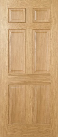 LPD Internal Oak Regency 6 Panel Non Raised Mouldings Pre-finished Fire Door
