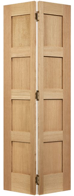 LPD Internal Bifold Oak Shaker 4 Panel Door