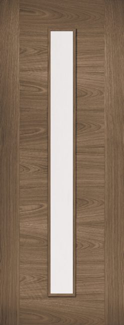 LPD Internal Walnut Sofia 1 Light Glazed Door