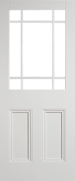 LPD Internal White Primed Downham Door - Unglazed