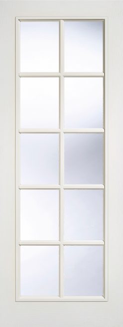 LPD Internal White Moulded 10 Light Glazed Door