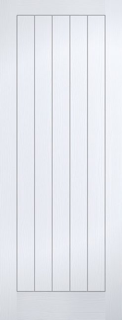 LPD Internal Textured Vertical 5 Panel White Moulded Door
