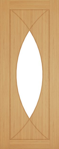 Deanta Doors Internal Clear Glazed Pre-Finished Oak Amalfi Internal Door