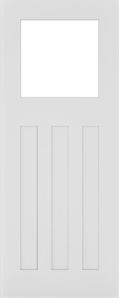 Deanta Doors Internal White Primed Cambridge Door with Clear Glass