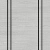 Deanta Internal Pre-Finished Light Grey Ash Flush Door With Dark Grey Vertical Inlays