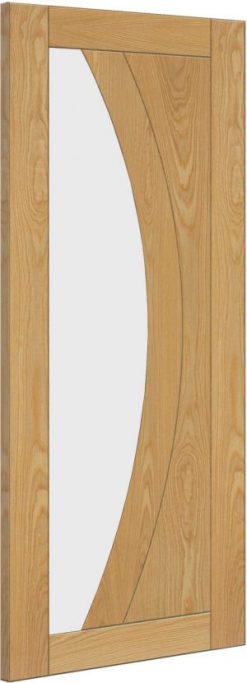 Deanta Doors Internal Pre-Finished Oak Clear Glazed Ravello Door