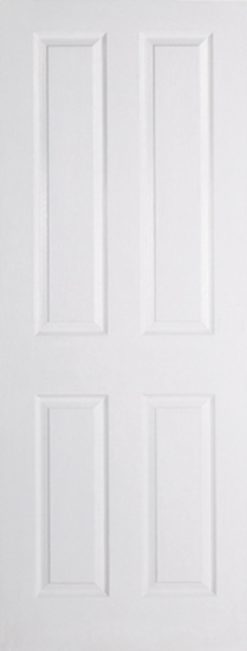 LPD Internal Textured 4 Panel Square Top White Moulded Door