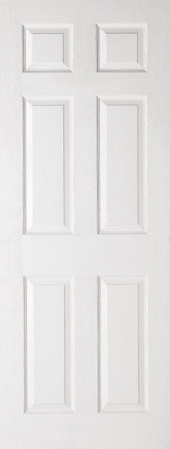 LPD Internal Textured 6 Panel White Moulded Door