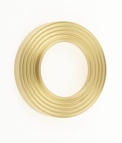 Frelan Hardware Burlington Satin Brass Reeded Outer Rose