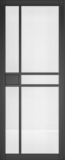 Deanta Urban Industrial Dalston Internal Door with Clear Glass