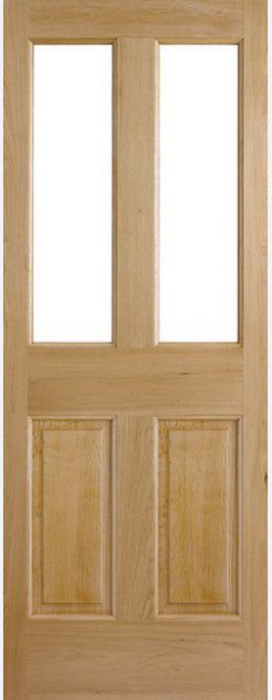 LPD External Oak Malton Unglazed 2L Door
