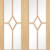 LPD Pre-Finished Oak Reims Door Pair with Clear Glass
