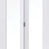 LPD Internal White Primed Pattern 10 Bi-Fold Door with Clear Glass