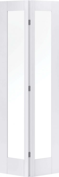 LPD Internal White Primed Pattern 10 Bi-Fold Door with Clear Glass