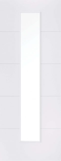 LPD Internal White Primed Santandor With Clear Glass Door