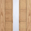 Mendes Internal Pre-Finished Oak Corsica 18G Clear Glass Fire Door
