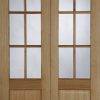Mendes Internal Pre-Finished Oak Hampstead 6 Light Door Pair