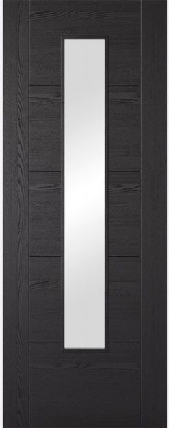 LPD Pre-Finished Charcoal Black Vancouver Clear Glazed Internal Door