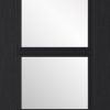 LPD Internal Charcoal Black Vancouver Clear Glazed 4 Panel Fire Door