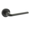 CleanTouch Anti-Bac Forme Milly Lever Door Handle on Minimal Round Rose - Matt Black