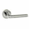 Eco Ocean Aluminium Lever Door Handle on Round Rose - Satin Chrome/Polished Chrome
