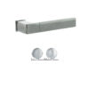 Forme Asti Lever Door Handle on Concealed Square Rose - Satin Chrome/Polished Chrome