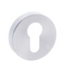 CleanTouch Anti-Bac Euro Escutcheons on Minimal Round Rose - Satin Chrome