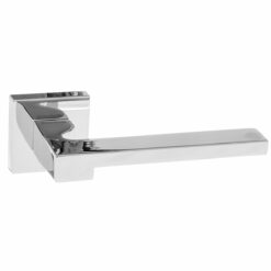 Forme Ginevra Lever Door Handle on Minimal Square Rose - Polished Chrome