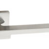 Forme Ginevra Lever Door Handle on Minimal Square Rose - Satin Chrome