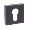 CleanTouch Anti-Bac Euro Escutcheons on Minimal Square Rose - Matt Black