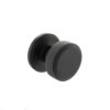 Millhouse Brass Harrison Solid Brass Knurled Mortice Door Knob on Concealed Fix Rose - Matt Black