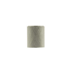 Millhouse Brass Watson Cylinder Knurled Cabinet Knob on Concealed Fix - Satin Nickel