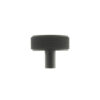 Millhouse Brass Hargreaves Disc Knurled Cabinet Knob on Concealed Fix - Matt Black