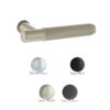 Millhouse Brass Crompton Lever Door Handle on Concealed Round Rose - Satin Nickel